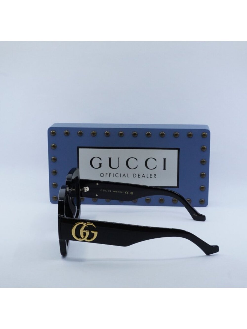 Gucci GG1547S 001 Square Women Sunglasses - Black / Grey - Picture 4 of 10
